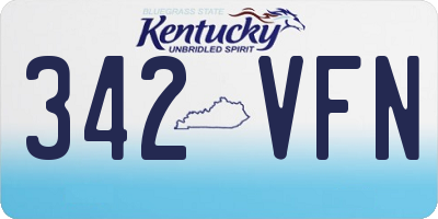 KY license plate 342VFN