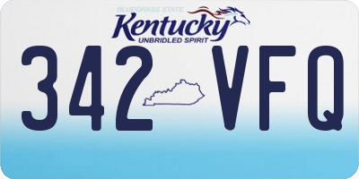 KY license plate 342VFQ