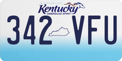 KY license plate 342VFU