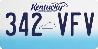 KY license plate 342VFV