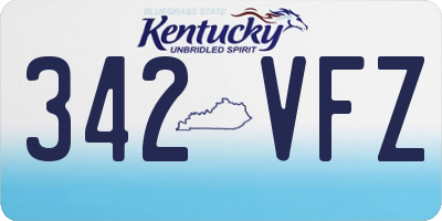 KY license plate 342VFZ
