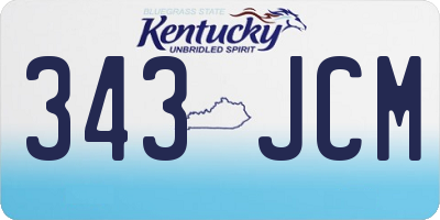 KY license plate 343JCM