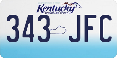 KY license plate 343JFC