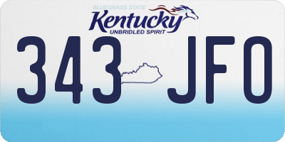 KY license plate 343JFO