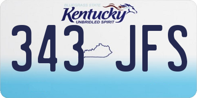 KY license plate 343JFS