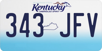 KY license plate 343JFV