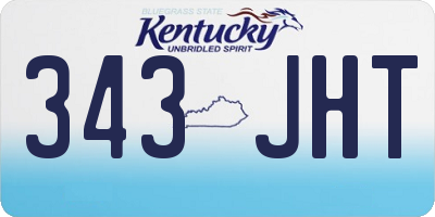 KY license plate 343JHT