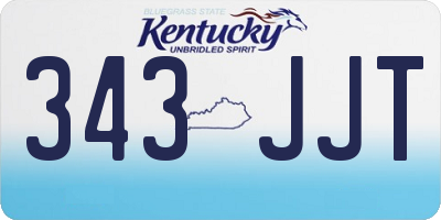 KY license plate 343JJT