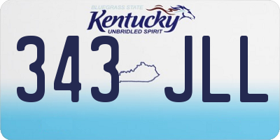 KY license plate 343JLL