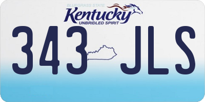 KY license plate 343JLS