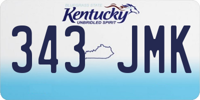 KY license plate 343JMK