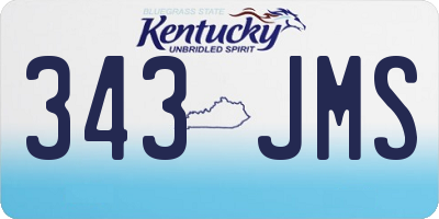KY license plate 343JMS