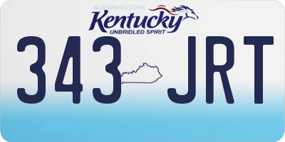 KY license plate 343JRT