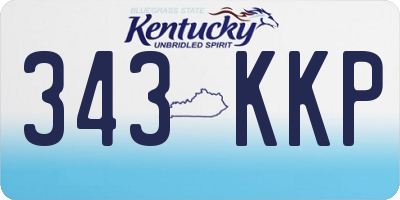 KY license plate 343KKP