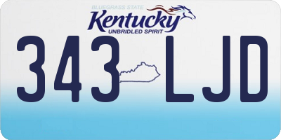 KY license plate 343LJD