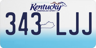 KY license plate 343LJJ