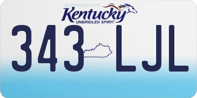 KY license plate 343LJL