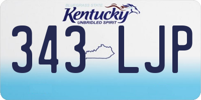 KY license plate 343LJP