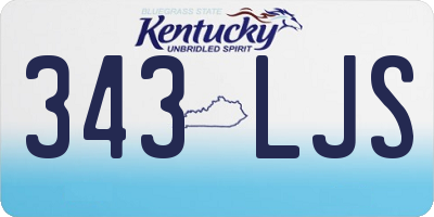 KY license plate 343LJS