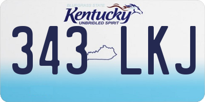 KY license plate 343LKJ
