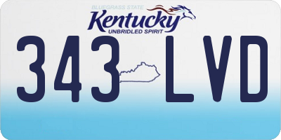 KY license plate 343LVD