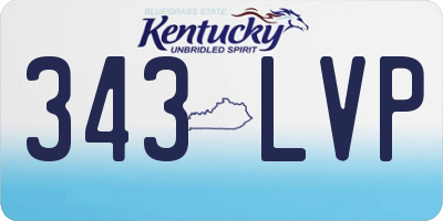 KY license plate 343LVP