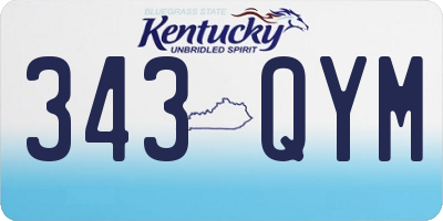 KY license plate 343QYM