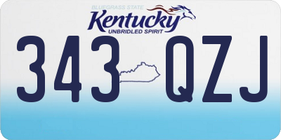 KY license plate 343QZJ