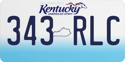 KY license plate 343RLC
