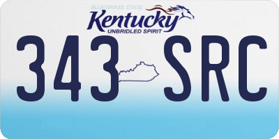 KY license plate 343SRC