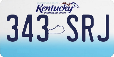 KY license plate 343SRJ