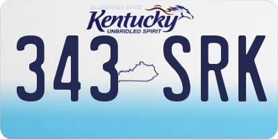 KY license plate 343SRK