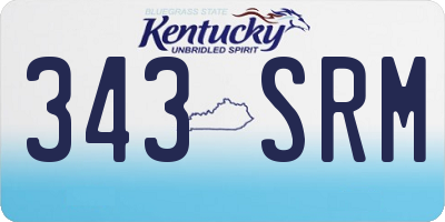 KY license plate 343SRM