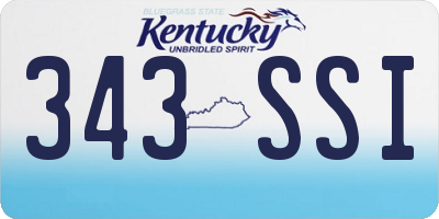 KY license plate 343SSI