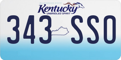 KY license plate 343SSO