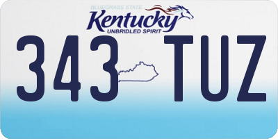 KY license plate 343TUZ