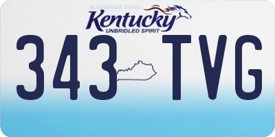 KY license plate 343TVG