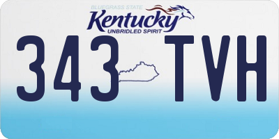KY license plate 343TVH