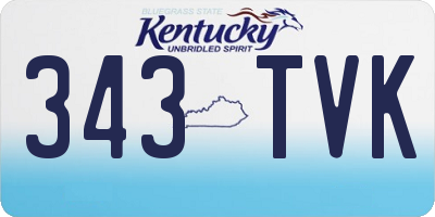 KY license plate 343TVK