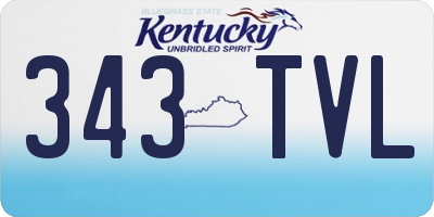 KY license plate 343TVL