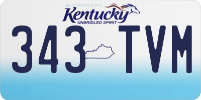 KY license plate 343TVM