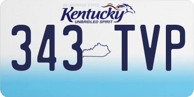 KY license plate 343TVP