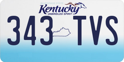 KY license plate 343TVS