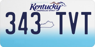 KY license plate 343TVT