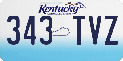 KY license plate 343TVZ