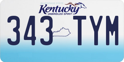 KY license plate 343TYM