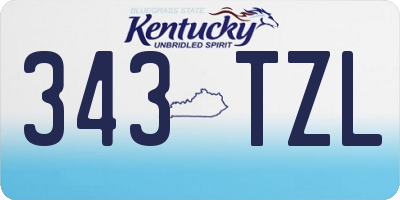 KY license plate 343TZL
