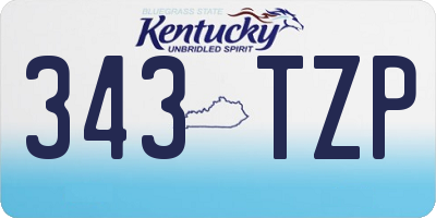 KY license plate 343TZP