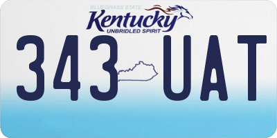 KY license plate 343UAT