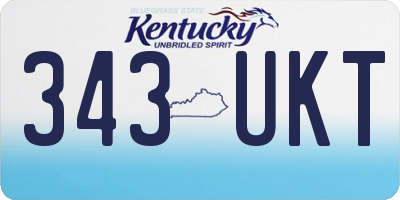 KY license plate 343UKT